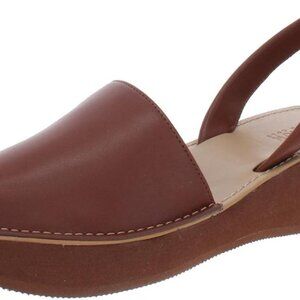 Women's Wedge Sandal Synthetic 10 Brown Slip-On Platform Comfort Durable